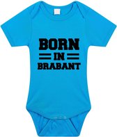 Born in Brabant tekst baby rompertje blauw jongens - Kraamcadeau - Brabant geboren cadeau 56 (1-2 maanden)