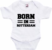 Born in Rotterdam tekst baby rompertje wit jongens en meisjes - Kraamcadeau - Rotterdam geboren cadeau 92 (18-24 maanden)