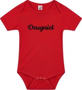 Deugniet tekst baby rompertje rood jongens en meisjes - Kraamcadeau - Babykleding 56 (1-2 maanden)