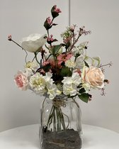 Seta Fiori - Zijden bloemen - boeket - besjes - geurend - 50cm -