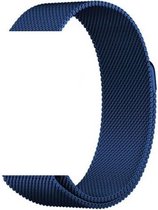 Geschikt voor Apple Watch bandje Donker Blauw Series 1/2/3/4/5/6/SE/7 38/40/41 mm - iWatch Milanees Polsband Luxe Milanese Loop - Roestvrij staal - Magneet Sluiting
