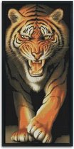 Voorbedrukt borduurpakket 45x84 cm - Cross stitch - D076 - tijger