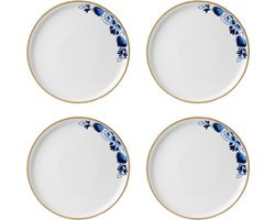 Dinerbord Blauw Bloesem - Porselein - 28 cm - 4 stuks