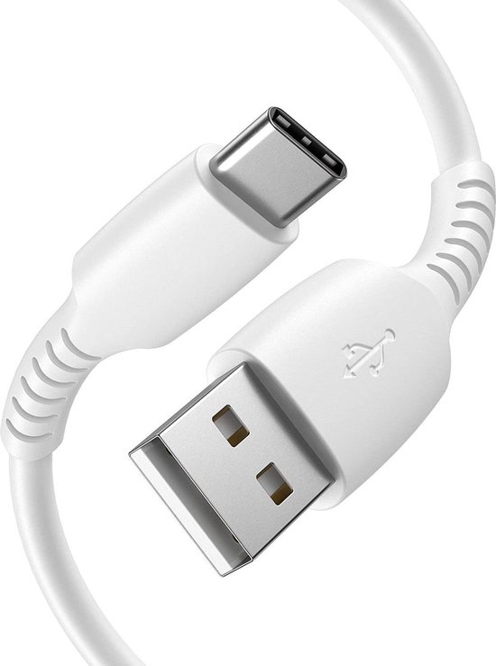 USB-C Data- en Laadkabel 1M - 2.4A Snellader Kabel - Fast en Quick Charge Oplaadkabel - Type C Naar USB-A - Oplaadsnoer Telefoon - Laptop
