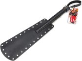 Lux Fetish Zweep Studded Paddle Zwart