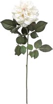 Gerimport Kunstbloem Dalia 68 Cm Groen/wit