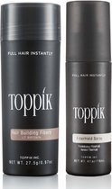 Toppik Hair Fibers Voordeelset Lichtbruin - Toppik Hair Fibers 27,5 gram + Toppik Fiberhold Spray 118 ml - Voor direct voller haar