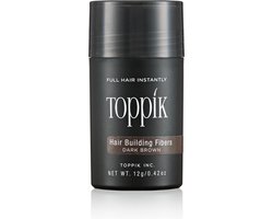Toppik Hair Building Fibers Donkerbruin - 12 gram - Cosmetische Haarverdikker - Verbergt haaruitval - Direct voller haar
