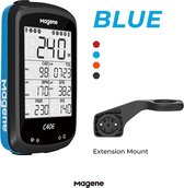 Magene C406 GPS Fietscomputer - Bluetooth - ANT+ - Inclusief stuurhouder en beschermhoes - Blauw