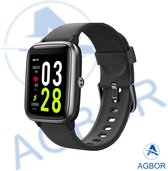 Agbor Smartwatch - 10-daagse batterijduur – Sporthorloge – Smartwatch Dames – Smartwatch Heren – Smartwatch kinderen - Waterproof –  Stappenteller