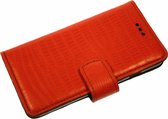 Made-NL vijf pasjes  (iPhone 12 Pro) book case rood slang print glad leer schijfmagneet