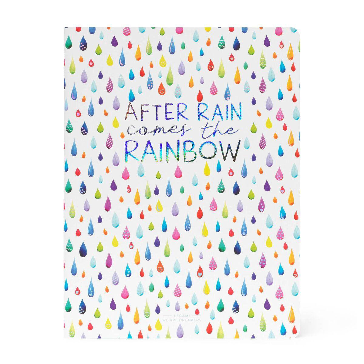 Legami Notitieboek A5+ - After Rain Comes The Rainbow Gelinieerd