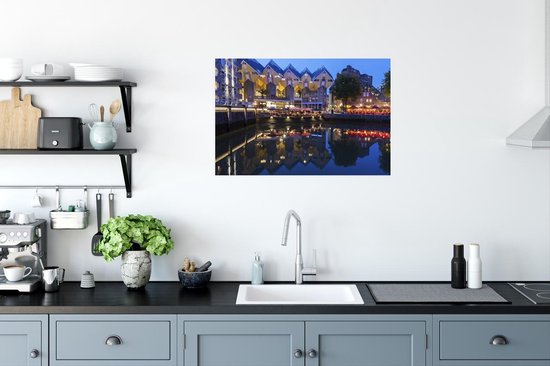 Le vieux port de Rotterdam aux Nederland Poster 90x60 cm - Tirage photo sur Poster (décoration murale salon / chambre) / Poster Villes européennes