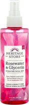 Heritage Store | Rozenwater & Glycerin| 240ml | Rozenwater Biologisch | Rosewater & Glycerin|Rozenolie |Huid & Gezicht |Vegan