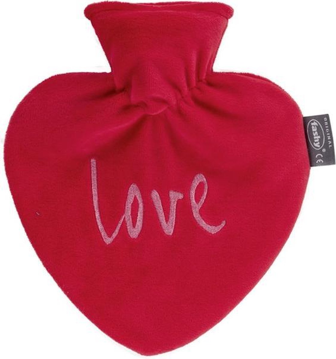 Goedkoopste VALENTIJNSDAG - Hart met Hartenhoes Rood en tekst Love Warmwaterkruik - Fashy