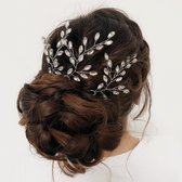 ALLA zilverkleurige bruidsspeld - haaraccessoire bruiloft