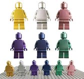 MiniFigures - METALLIC KLEUREN - Compatibel - Mini Figures - Mini figuren - Mini Figs - Blanc - 18 pack