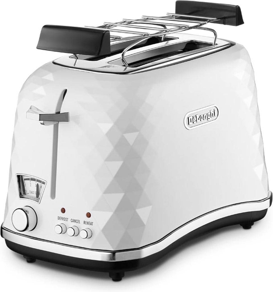 De’Longhi CTJ 2103.W broodrooster 2 snede(n) 900 W Zwart Wit