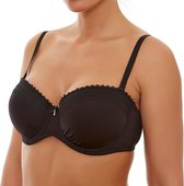 Bruna Dames Lingerie Voorgevormde Strapless BH-(E10-540) - WINTERSALE - Maat 80E - ZWART