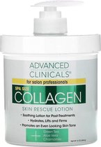 Advanced Clinicals, Collagen, Skin Rescue Lotion- Voor salonprofessionals - Anti-rimpel dagcrème- 454 g