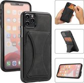 GSMNed – Luxe iPhone 11 Pro Max Zwart – hoogwaardig Leren Pu Hoesje – iPhone 11 Pro Max Zwart – Card case