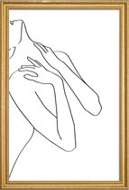 JUNIQE - Poster met houten lijst Beauty -30x45 /Wit & Zwart