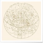 JUNIQE - Poster Visible Heavens Gold -20x20 /Bruin & Ivoor