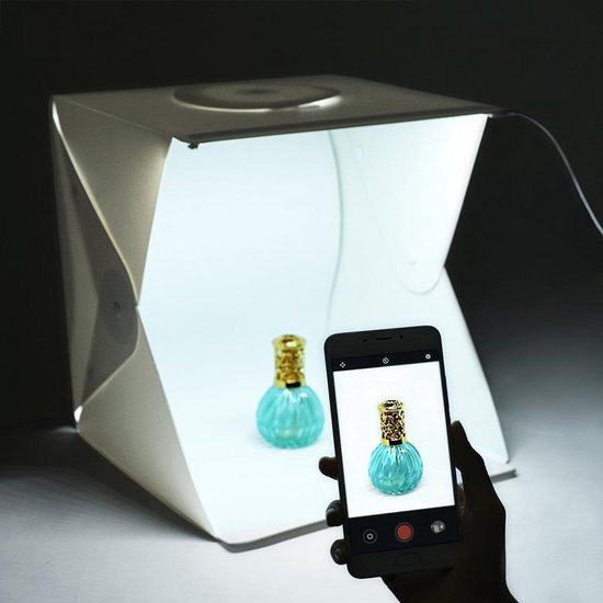Fotostudio fotobox - foto studio met LED verlichting - Opvouwbaar - 6 backdrops - JS2DEAL