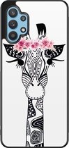 Samsung A32 5G hoesje - Giraffe | Samsung Galaxy A32 5G case | Hardcase backcover zwart
