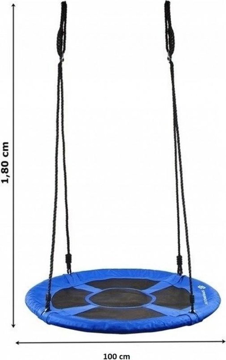 Nestschommel - 100 cm - tot 100 kg - blauw — afbeelding 5