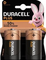 Batterij Duracell Plus 2xD - 10 stuks