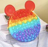 Fidget - Popit - Pop it - Tas - Purse - Bag - Mickey - Rainbow