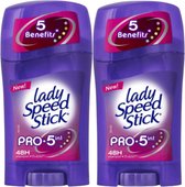 Lady Speed Stick Pro 5 in 1 Deodorant Vrouw - Anti-Transpirant Deodorant Stick met 48 Uur Zweetbescherming - Bestseller Uit Amerika - 2 Stuks