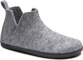 Birkenstock Andermatt Shearling WZ Narrow Dames Sloffen - Light Gray - Maat 36