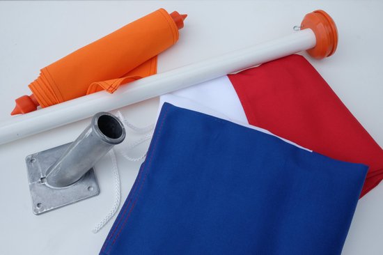 Vlaggenset Nederlandse vlag compleet met aluminium vlaggenstok - Vlagonline