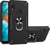 Voor Huawei Y6 2019 PC + TPU-beschermhoes met 360 graden draaibare ringhouder (zwart)