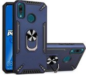 Voor Huawei Y9 2019 PC + TPU-beschermhoes met 360 graden draaibare ringhouder (koningsblauw)