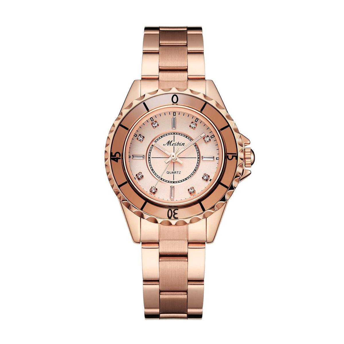 Longbo - Meibin - Dames Horloge - Rosé/Rosé - 36mm (Productvideo)