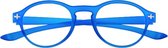 Piu Forty Leesbril Preassembled reading eyeglasses with soft touch spectacle frames neck arms – col. Blue +2.50