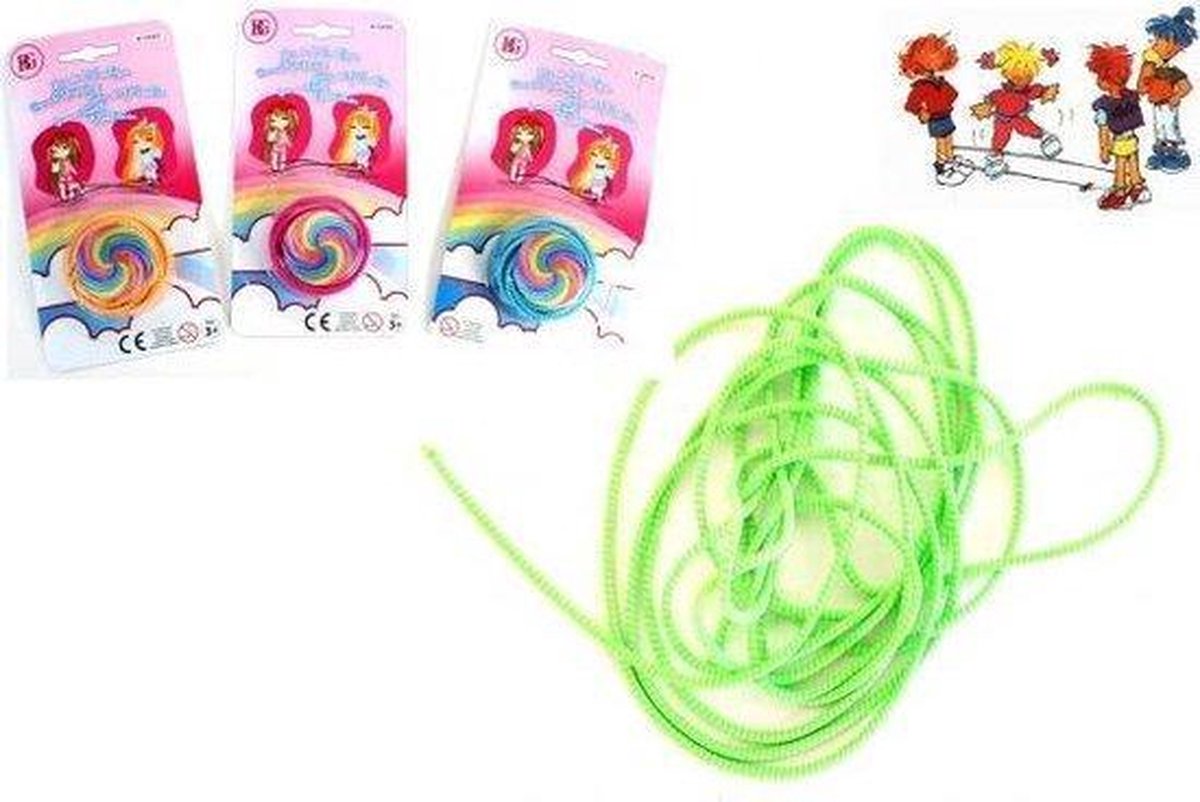 Springelastiek | Jumprope | Elastieken | Springtouw | 300cm | Licht roze
