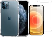 ChiGuard Apple iPhone 12 / 12 Pro Hoesje Transparant - iPhone 12 / 12 Pro Screenprotector Glas
