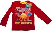 Pacman | Longsleeve | Rood | 104 cm | 4 jaar | 100% katoen