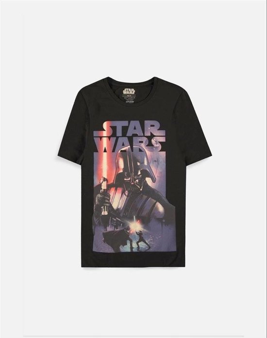 Star Wars Vintage Poster Darth Vader T-Shirt  Zwart/Paars - Officiële Merchandise