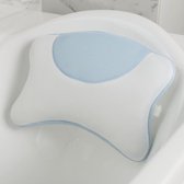 Badkussen - met Anti Slip Zuignappen - Spa kussen - Kussen voor in bad - 36x26x9cm - Blauw