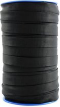 Polyester band 20 mm - 800 kg - op rol/trommel - zwart - 400m