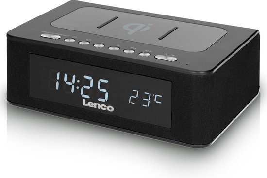 Lenco CR-580 - Radio-réveil avec Qi-Wireless, Bluetooth, USB et affichage  de la... | bol.com
