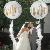 Ballon d'hélium en feuille Coeurs de mariage / Mariage / Fête de mariage (2 pièces) 45cm