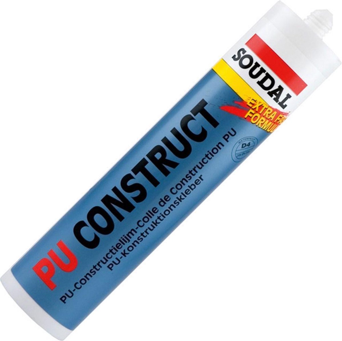 Soudal constructielijm PU (310ml) extra fast formula