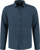 Gabbiano Overhemd Overhemd Met Stretch En Print 331789 Navy Mannen Maat - 3XL