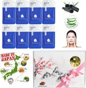 Mitomo Japan Charcoal Beauty Face Mask Giftbox - Japanse Skincare Rituals Gezichtsmaskers met Geschenkdoos - Masker Geschenkset voor Vrouwen - 8-Pack